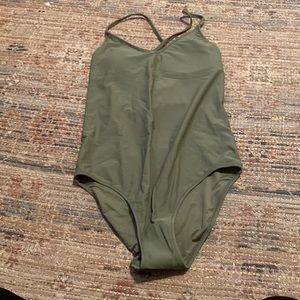 NWT green one piece swimsuit